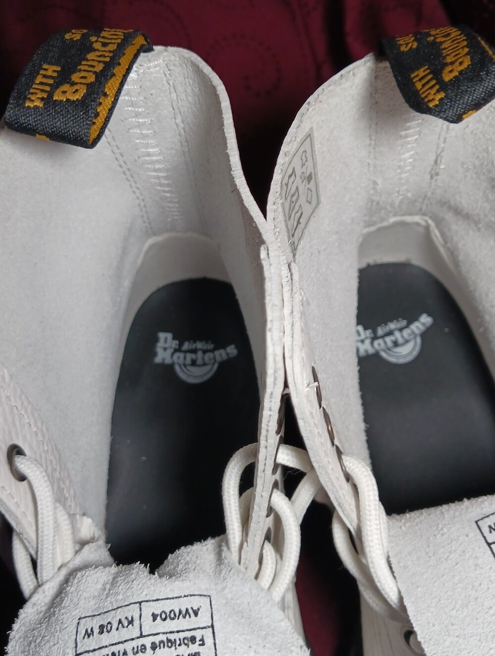 🤍 Dr. Martens White Pebbled Leather Boots Women’s US 8 🤍 - Picture 4 of 14